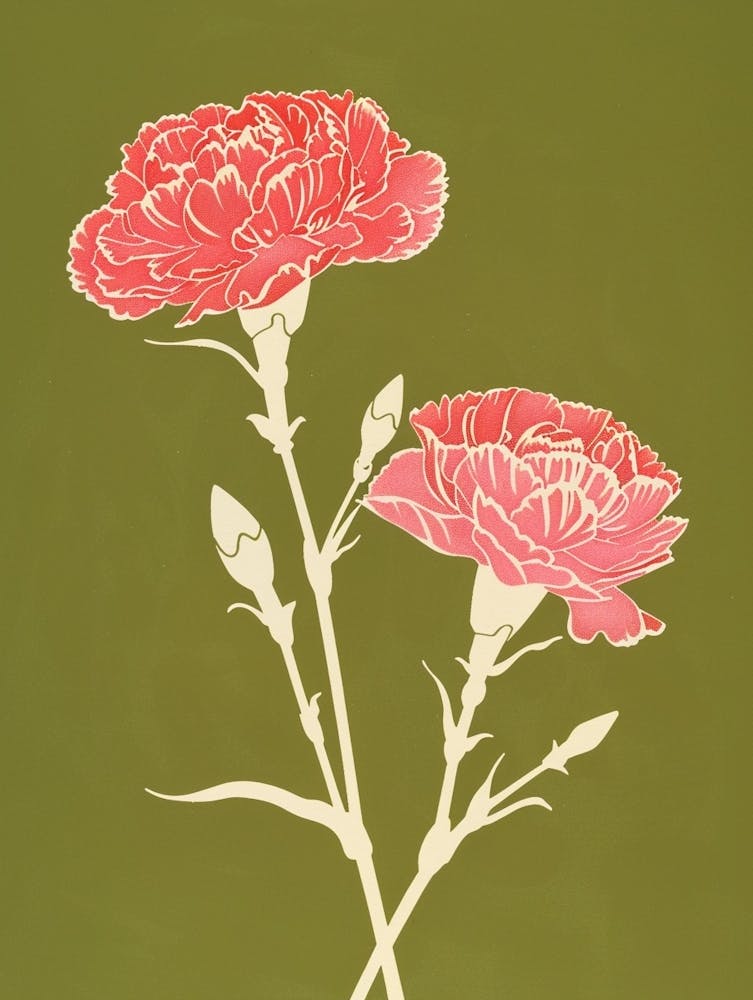 Pink & Grüne Nelke 2