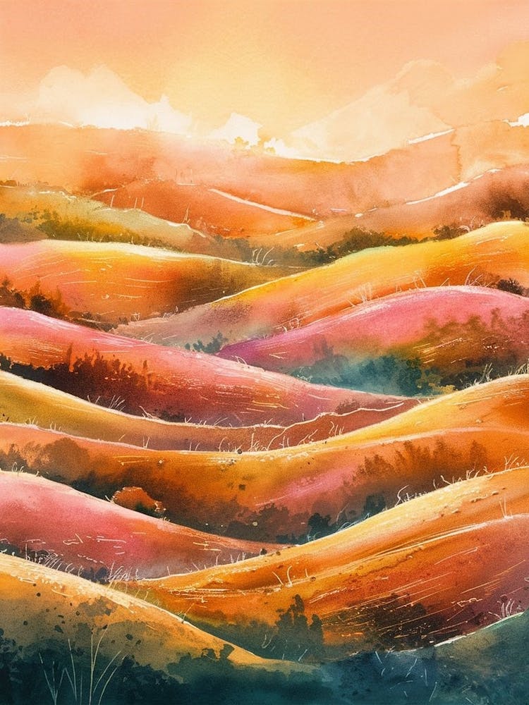 Watercolor Landscape Canvas Print