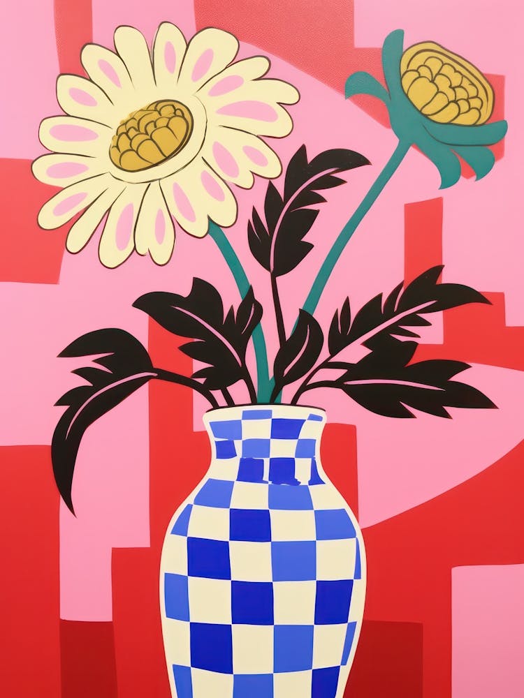 Wild Flowers Blue Tones In Vase 1