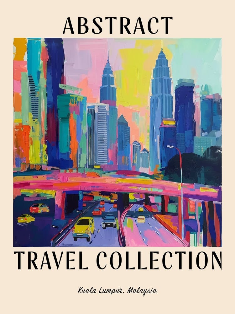 Abstract Travel Collection Poster Kuala Lumpur Malaysia 4