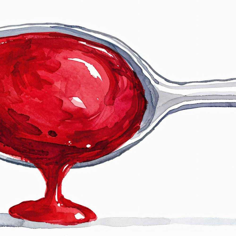 Spoon With Red Sauce