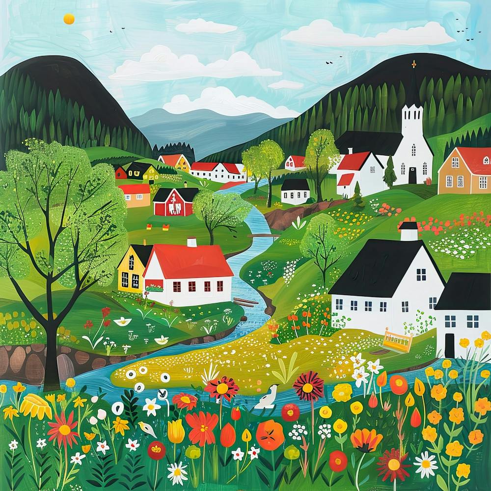 Kids Travel Illustration Norway 4