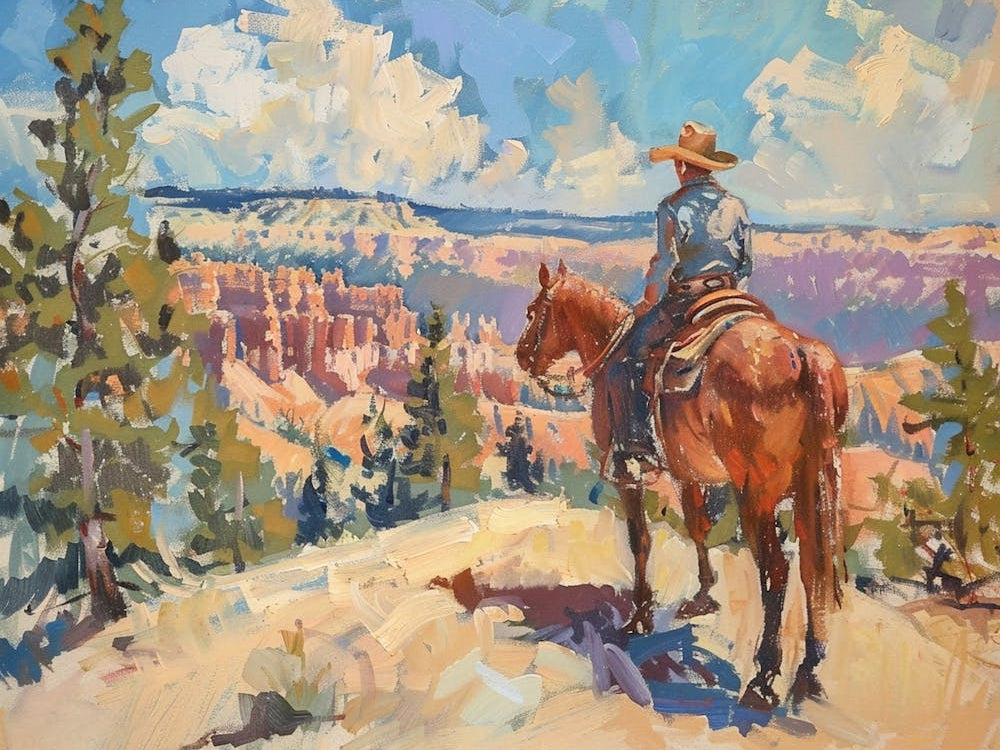 Cowboy In Bryce Canyon Utah 3