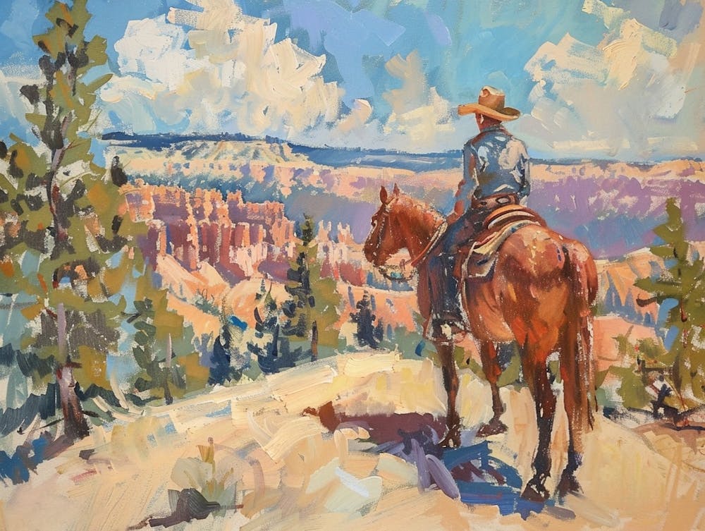 Cowboy In Bryce Canyon Utah 3