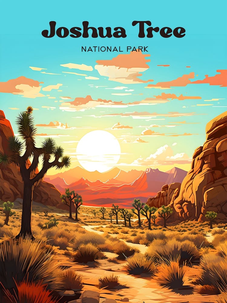 Joshua Tree National Park 2 Travel Poster 3 4 Resize