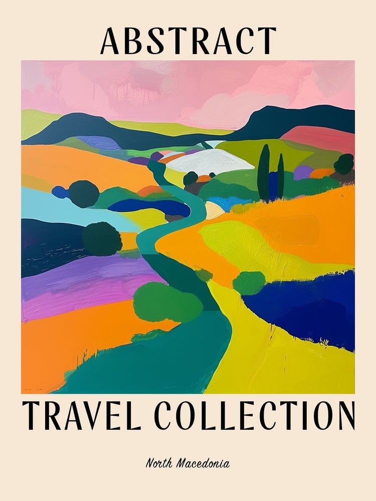Abstract Travel Collection Poster North Macedonia 3