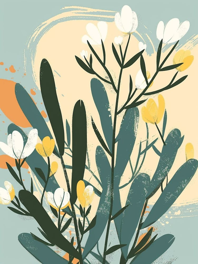 Cypress Tree Flat Illustration 6