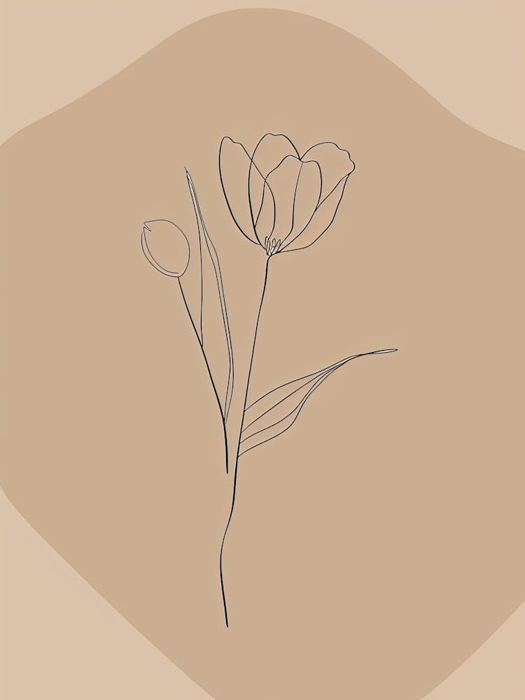 Berlin Botanical Garden Boho Line Art