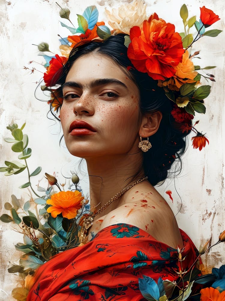 Mexican woman portrait painting 1