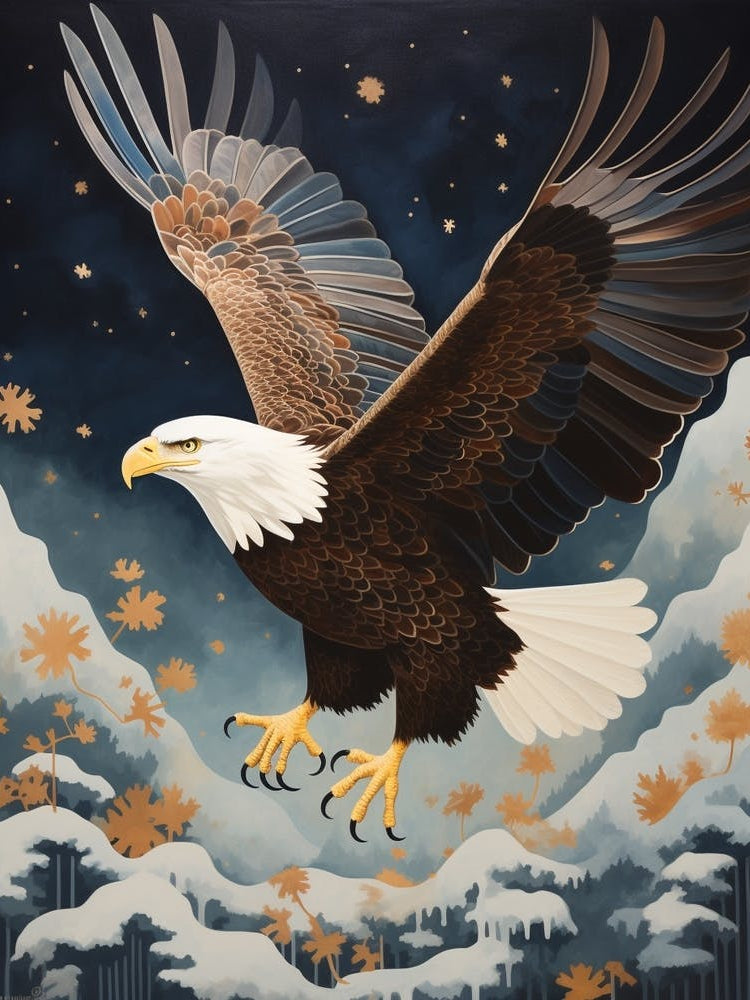 Bald Eagle 3 Gold Detail Painting
