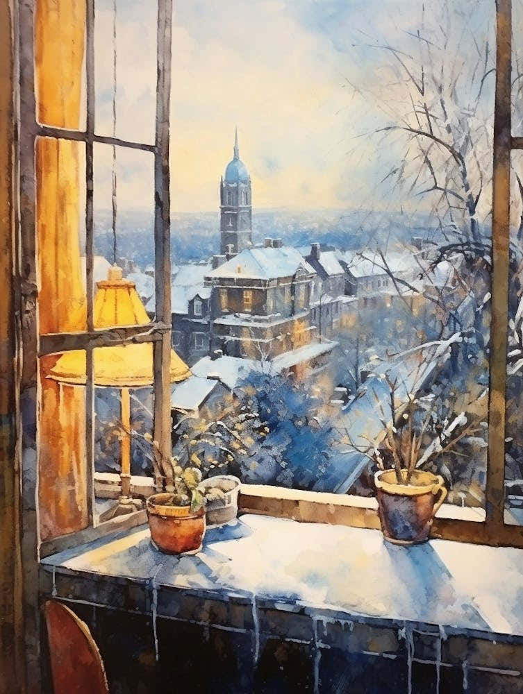 Winter Cityscape Quebec City Canada 2