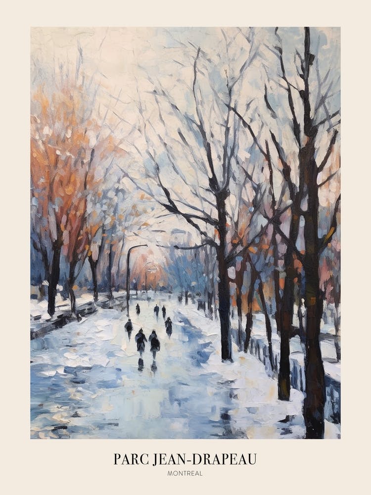Winter City Park Poster Parc Jean Drapeau Montreal Canada 4