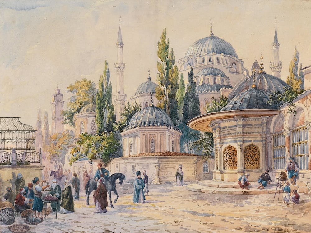 The Sehzade Mosque In Laleli, Istanbul, Ludwig Hans Fischer