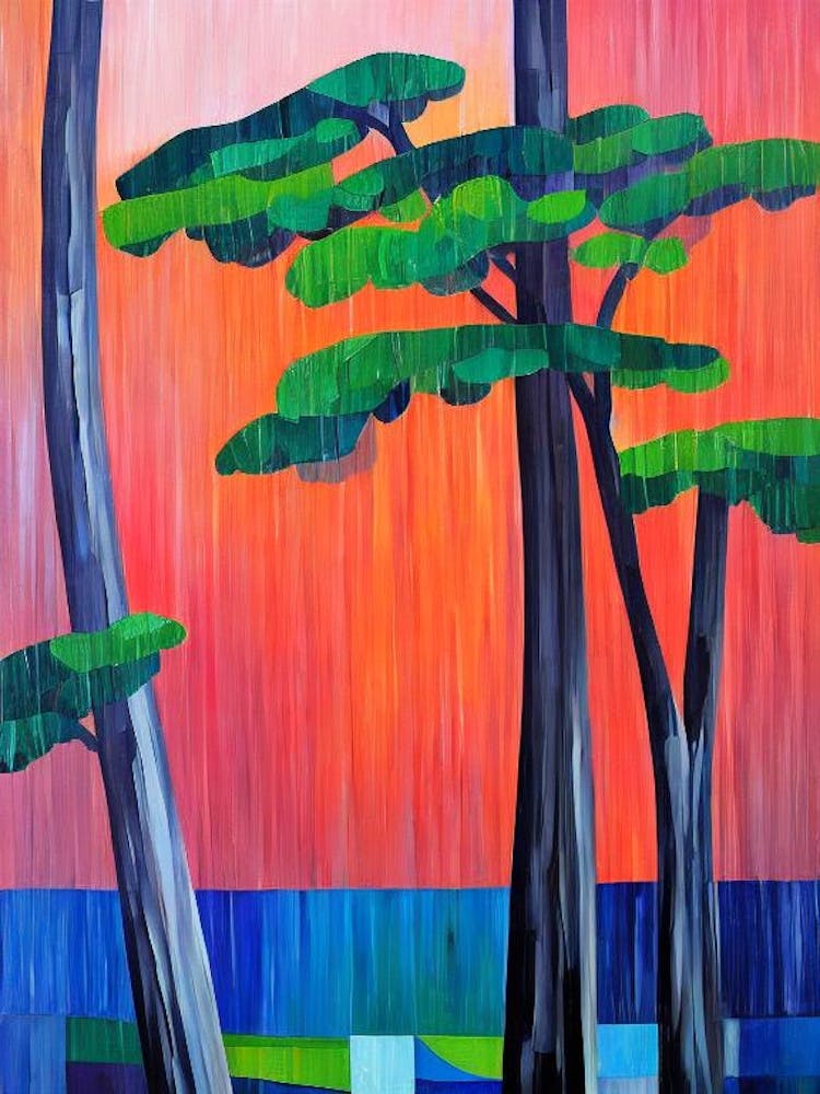 Longleaf Pine Tree Cubist 1