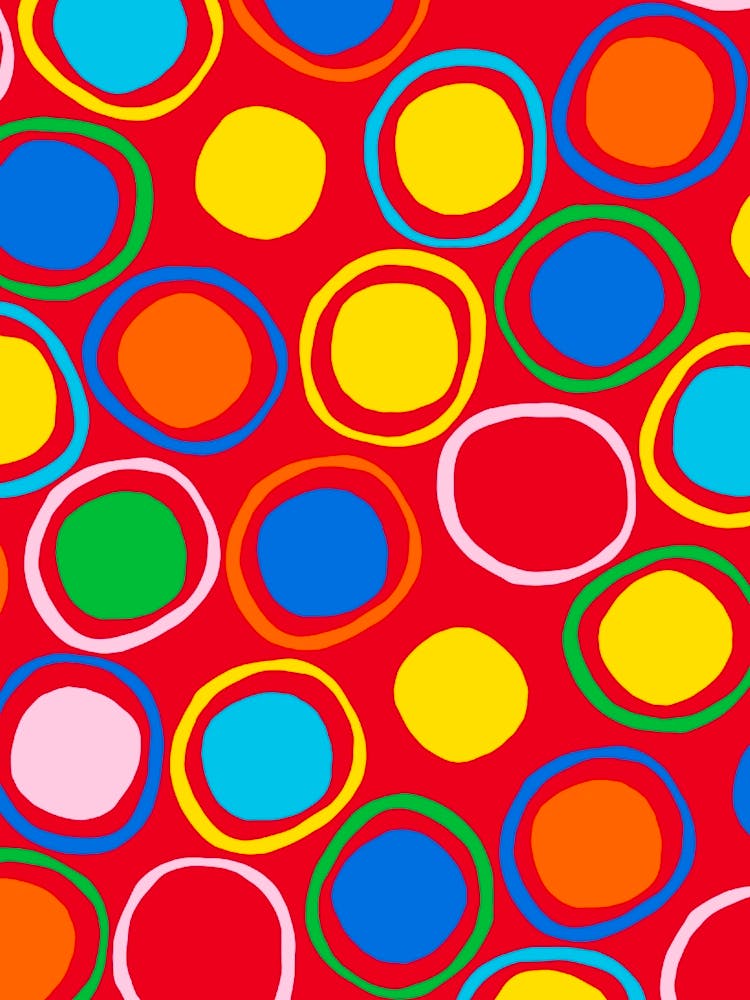 Circles On A Red Background 1