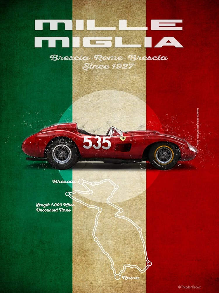 Mille Miglia 1957, Ferrari 315S, Taruffi
