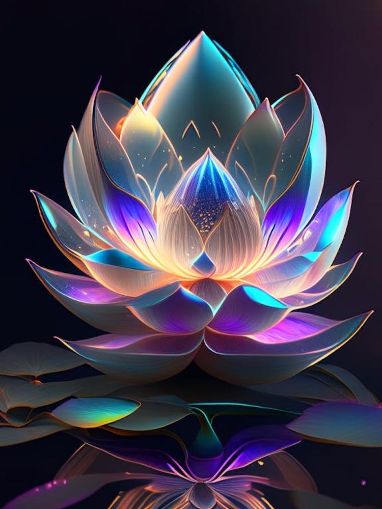 Giant Lotus Holographic 7