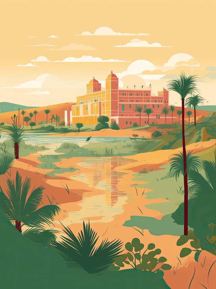Khartoum Sudan Travel Illustration 4