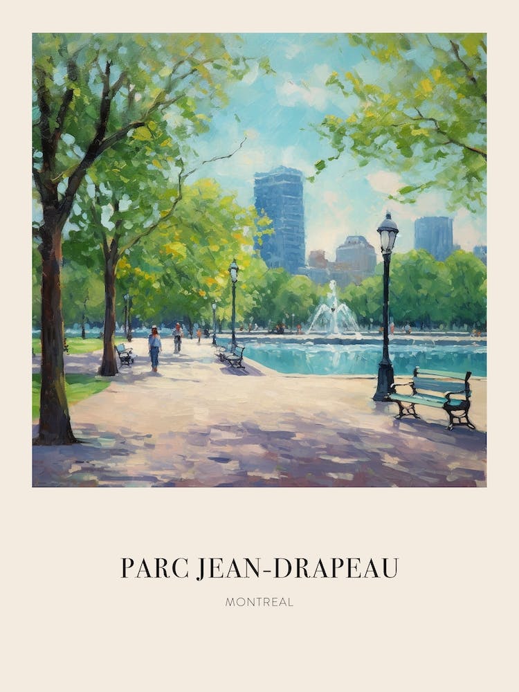 Parc Jean Drapeau Montreal Canada 2 Vintage Cezanne Inspired Poster
