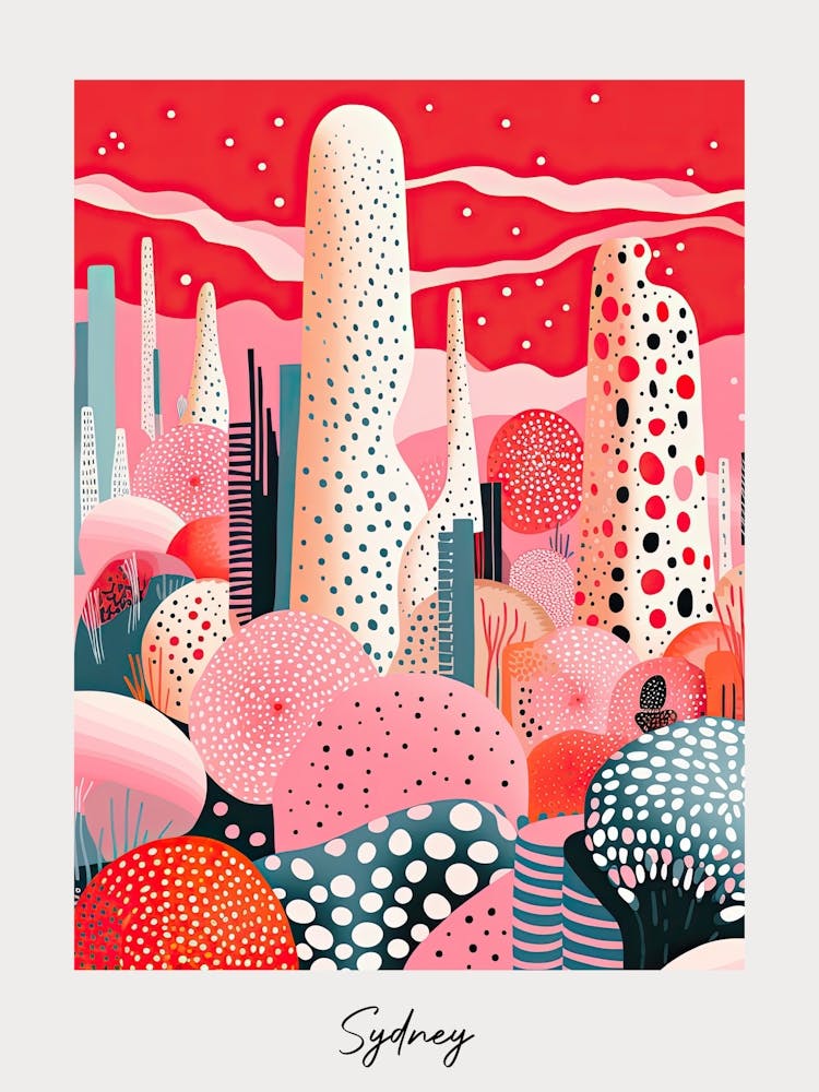 Poster Of Sydney, Illustration In The Style Of Pop Art 1