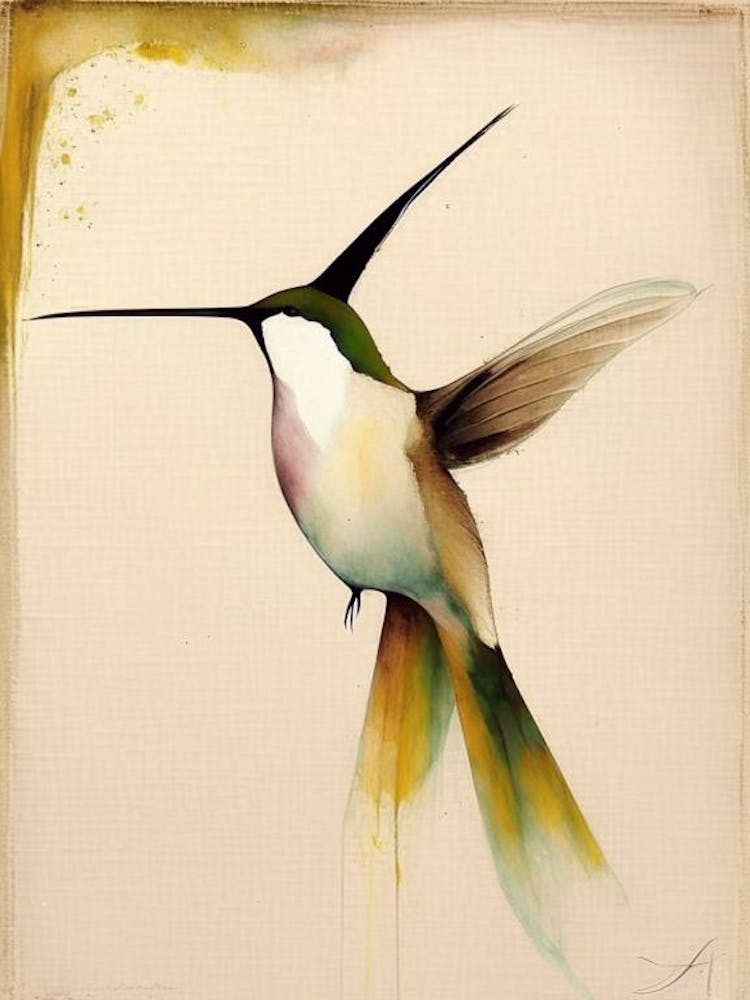 Hummingbird Symbol 3, Abstract Painting