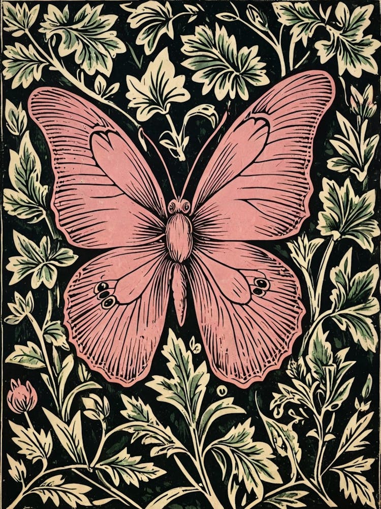 Butterfly On A Black Background 1