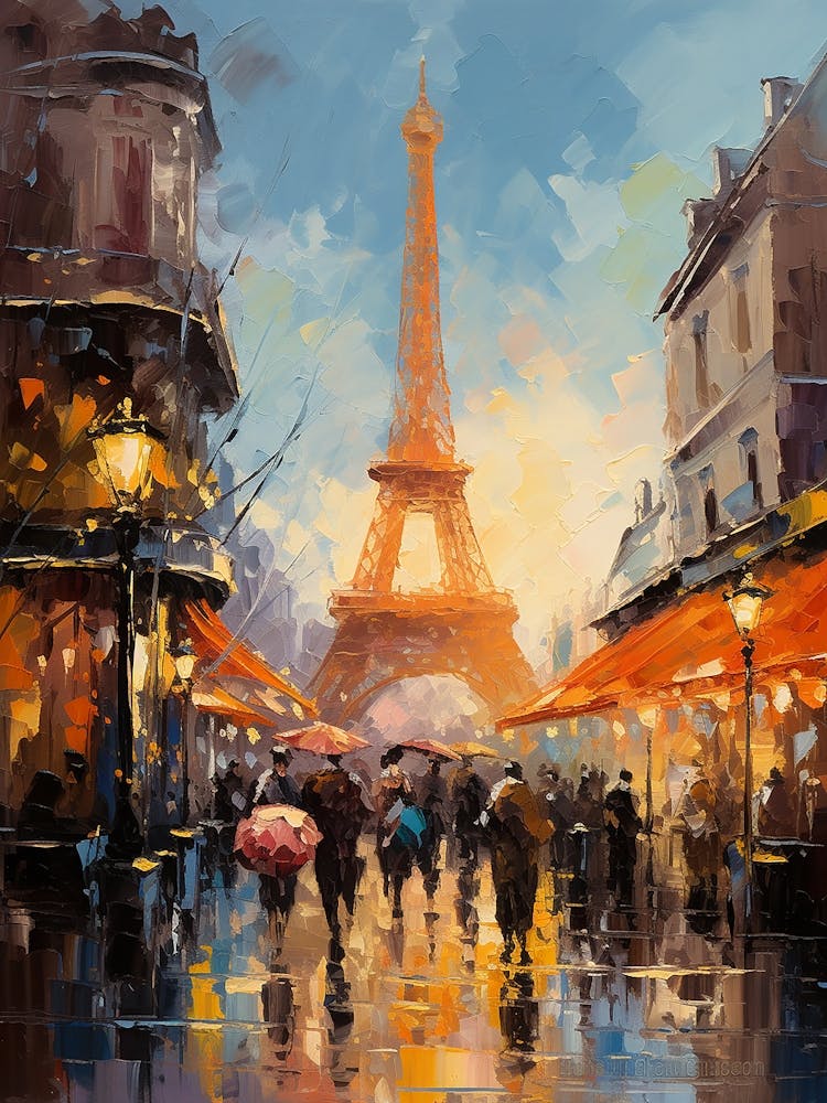 Eiffel Tower Dominating the Paris Skyline