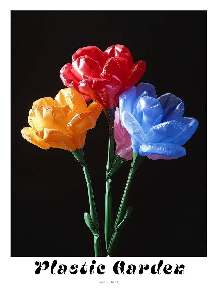 Bright Inflatable Flowers Poster Carnations 7