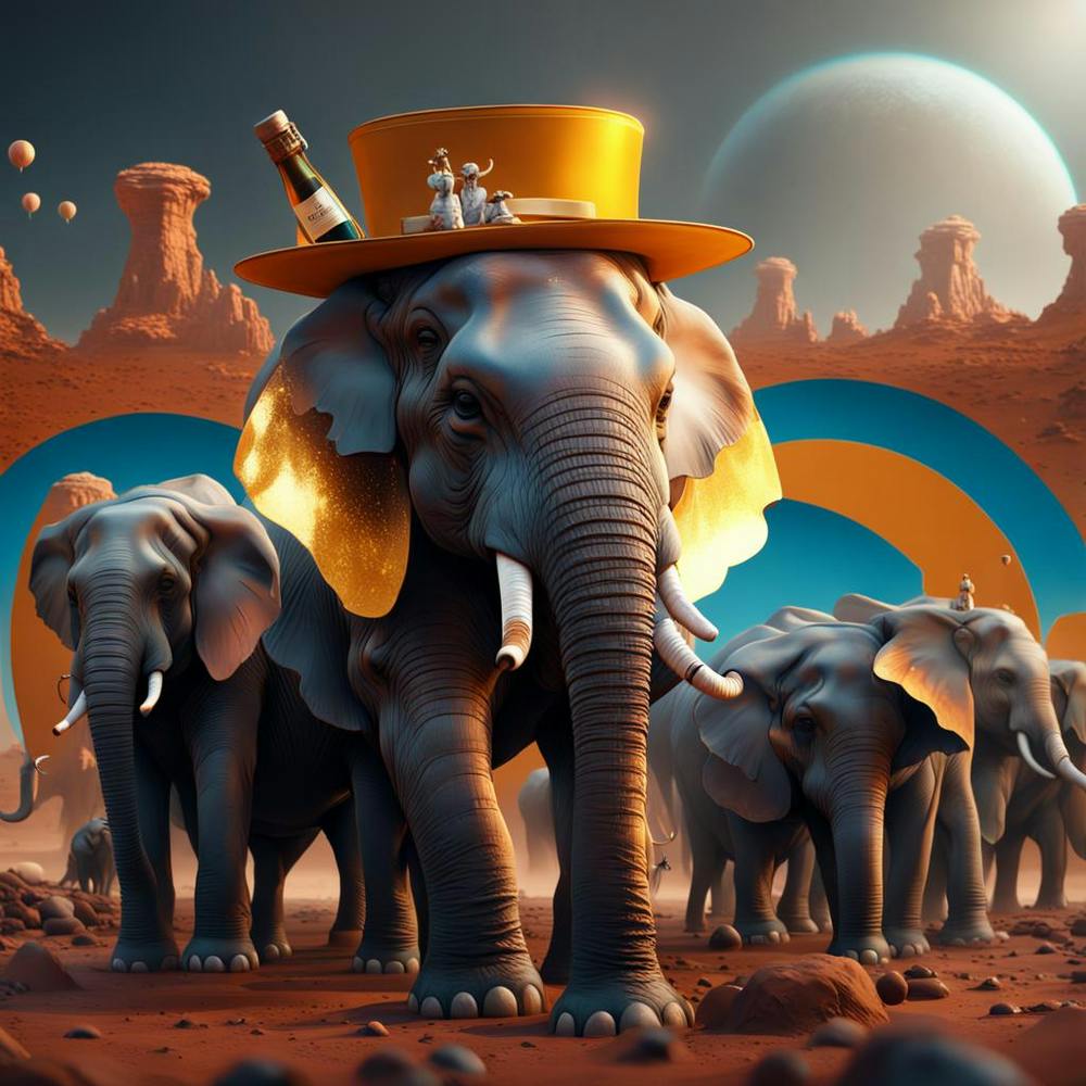 Éléphants de La Havane sur Mars