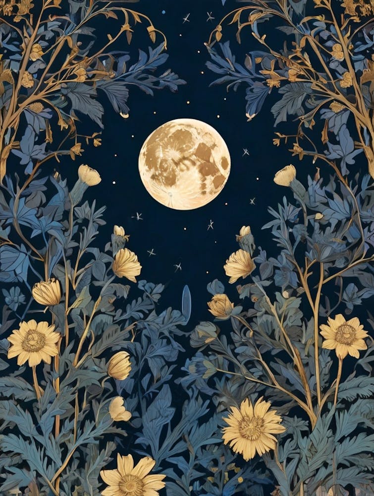 Moon And Flowers 3