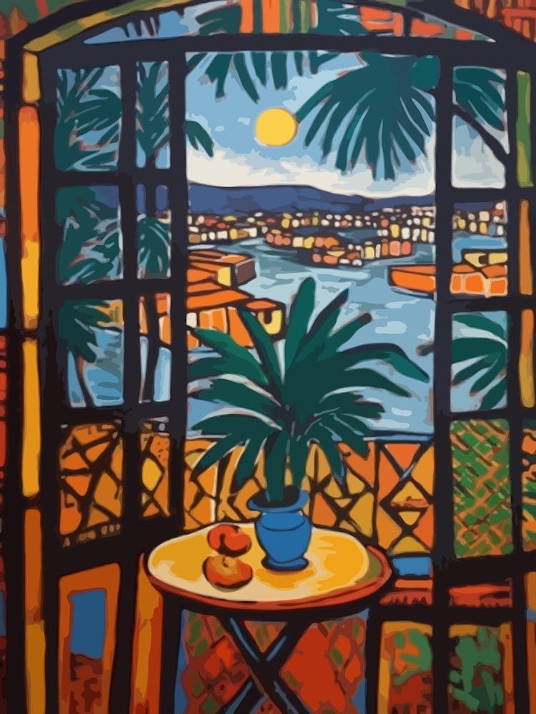 Window View Of Havana In The Style Of Fauvist 1