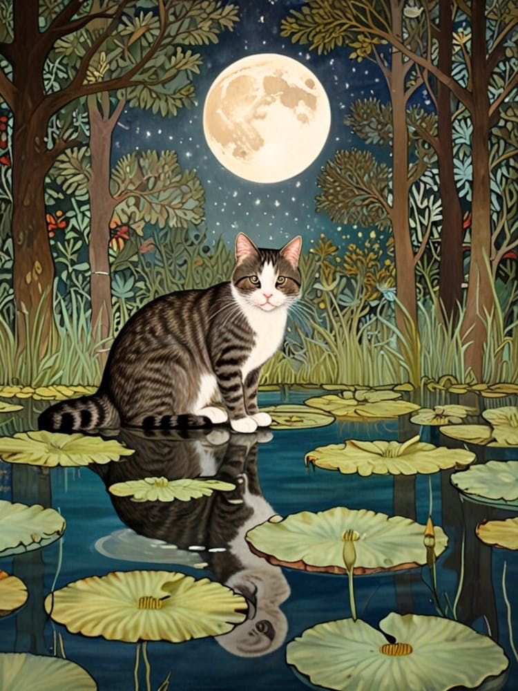 William Morris Chat Dans L'Étang