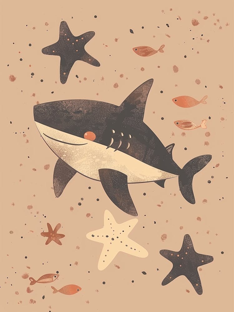 Shark & Starfish Muted Pastels 3