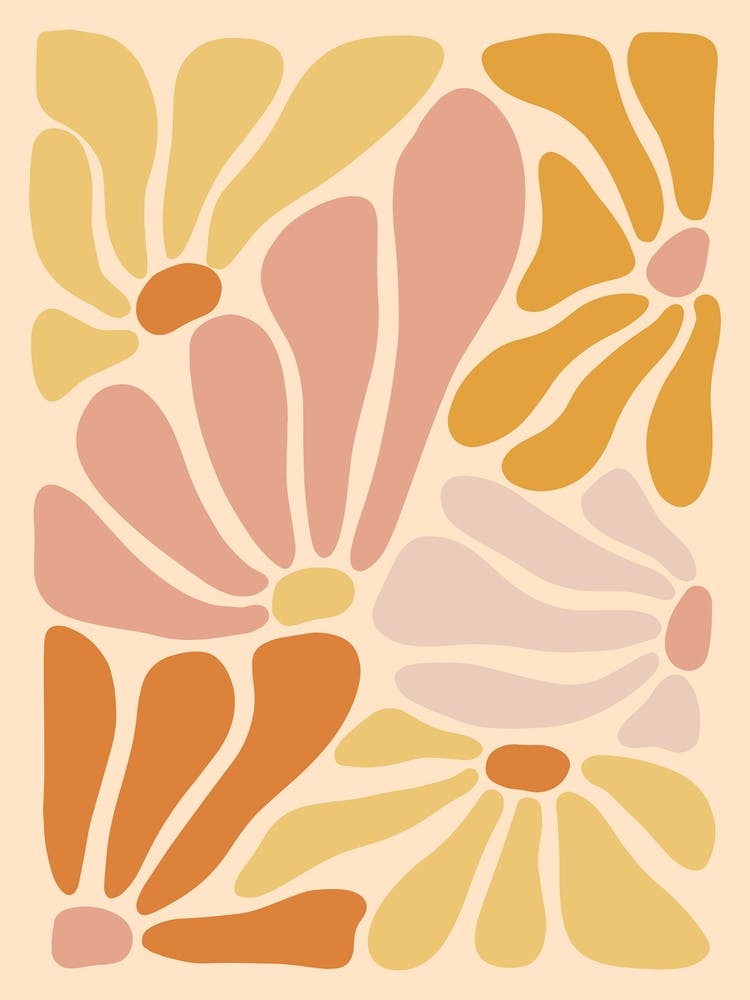 Boho Abstract Flowers