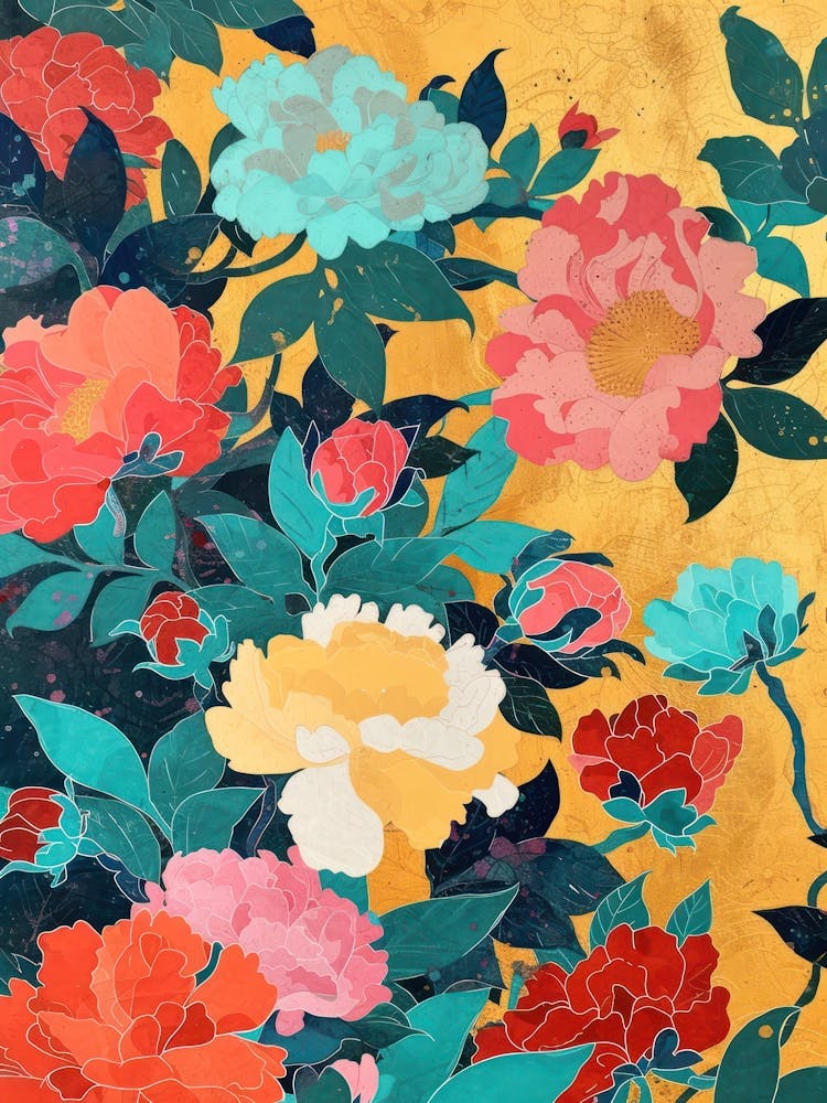 Great Japan Hokusai Japanese Flowers 12