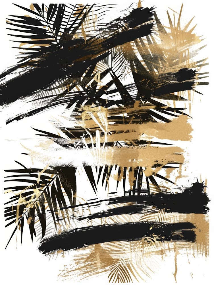 Palm Leaves Abstract Painting