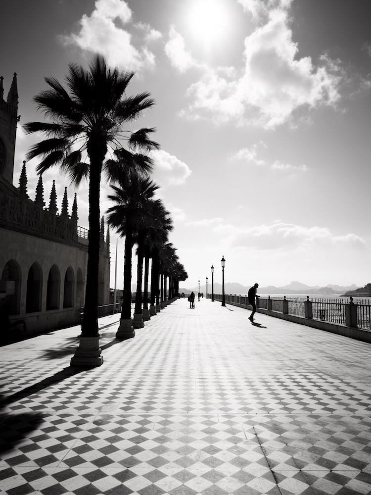 Palma De Mallorca, Spanien, Schwarz-Weiß Analogfotografie 2