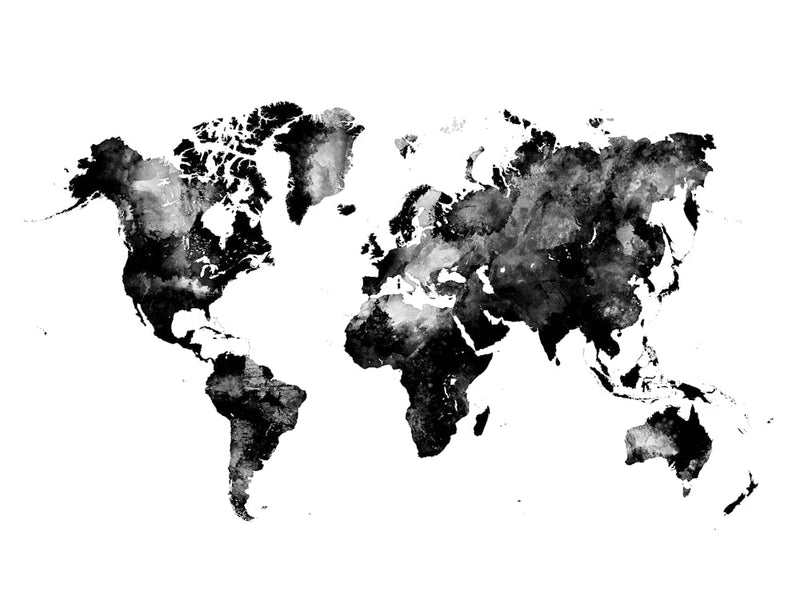 World Map black and white