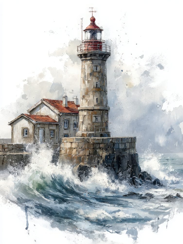 Aihrgdesign Isolated Watercolor Painting Of European Lighthou Cea0f436 Df1c 47ea Be8e Fcf68305e40b 2