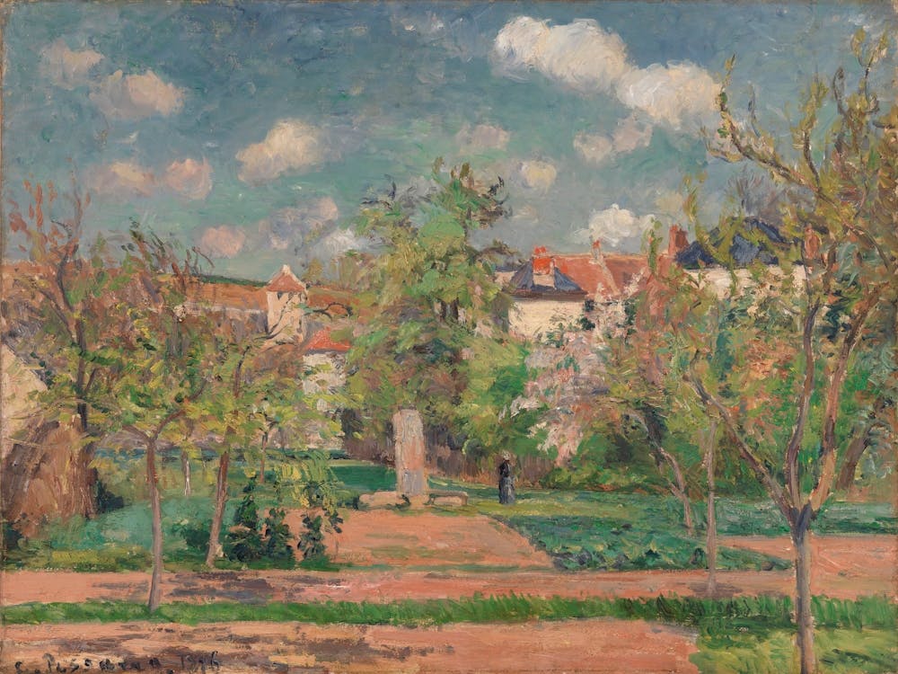 Garden In Full Sunlight, Camille Pissarro
