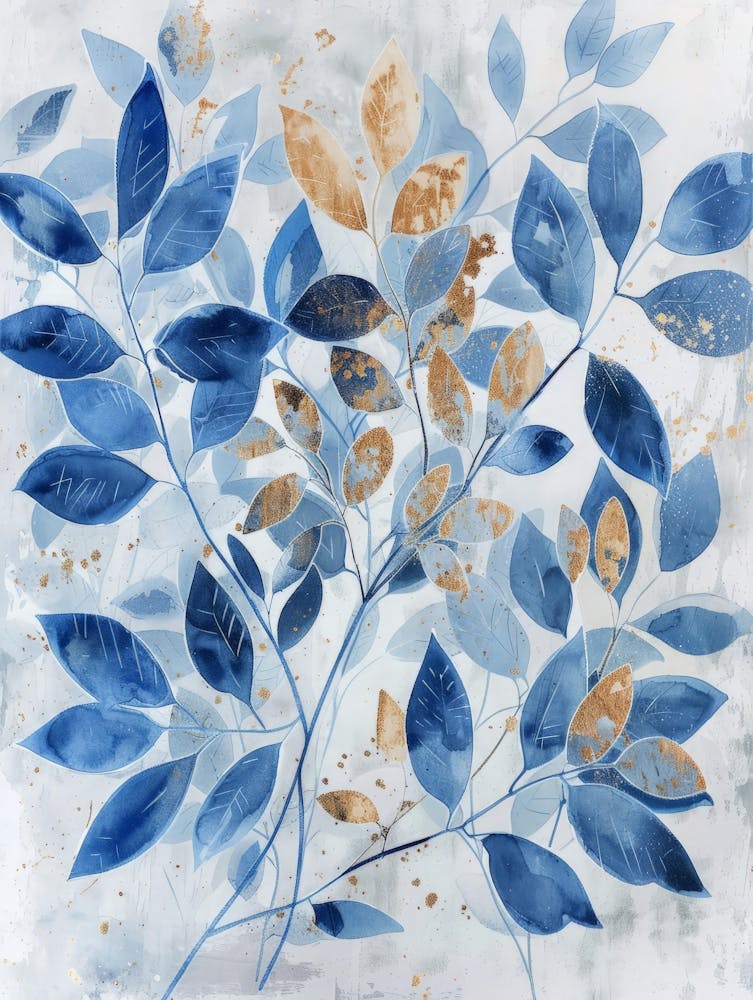 Blue Leaves 9