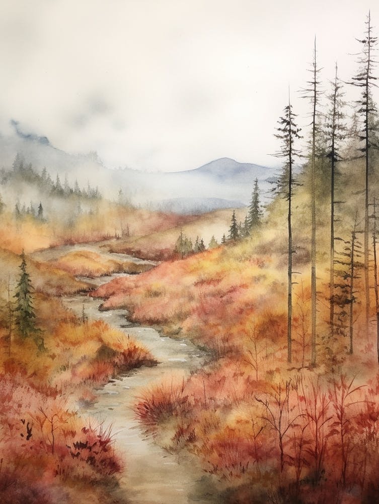 Autumn Forest Landscape Dovre National Park Norway 3