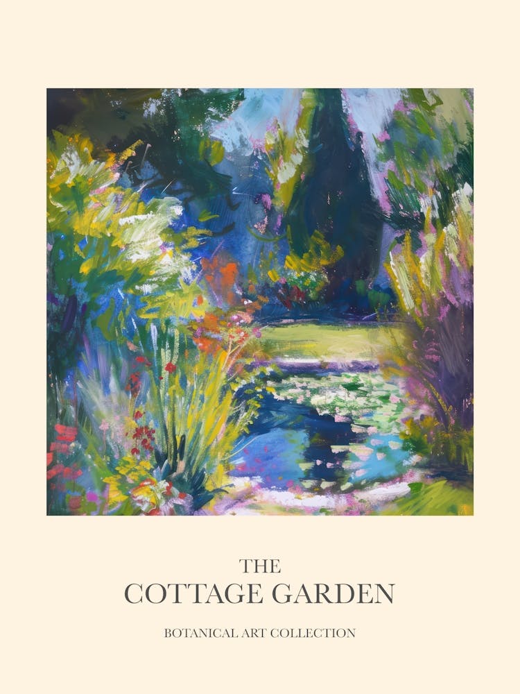 Cottage Garden Poster Fairy Pond 1