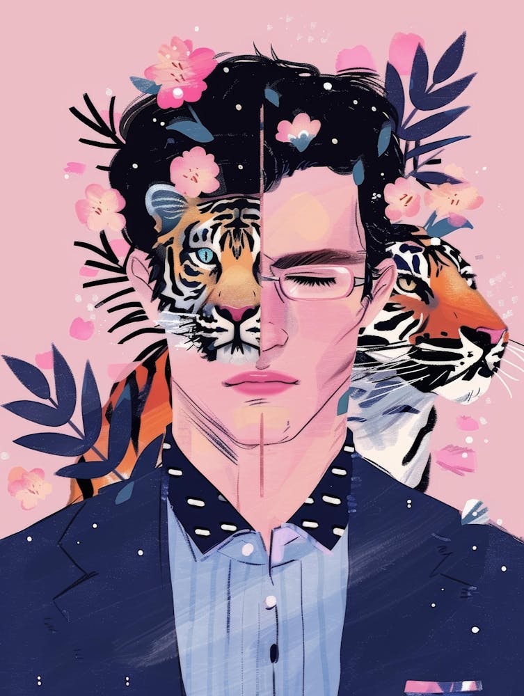 Man With Tiger Head