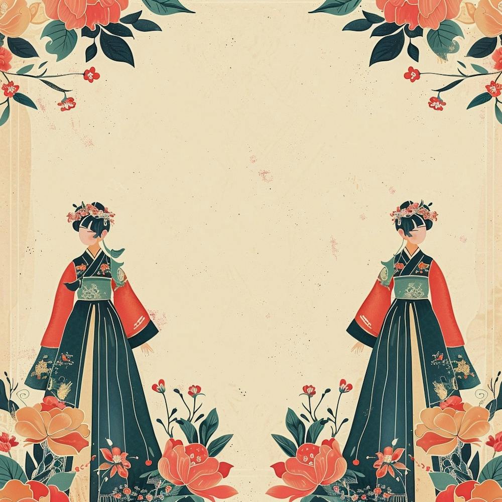 Chuseok Themed Banner Texture With Hanbok Design 1718401034 4