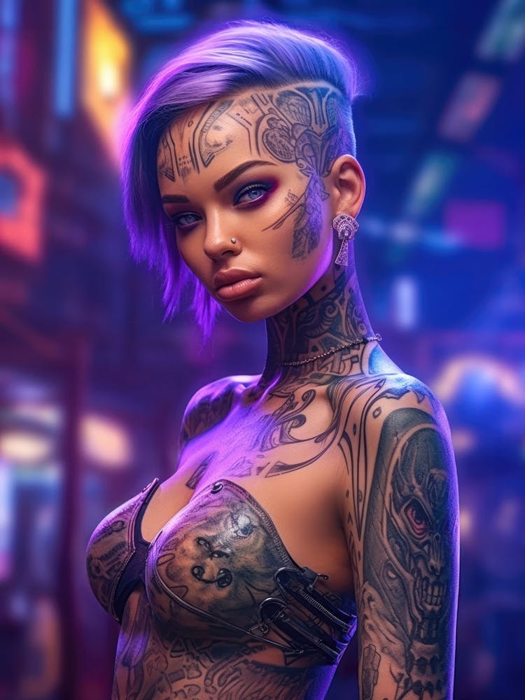 Exotic Cyberpunk Girl