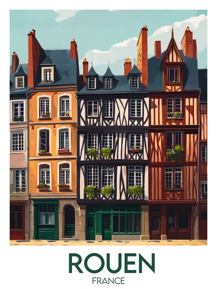 Affiche de voyage Rouen