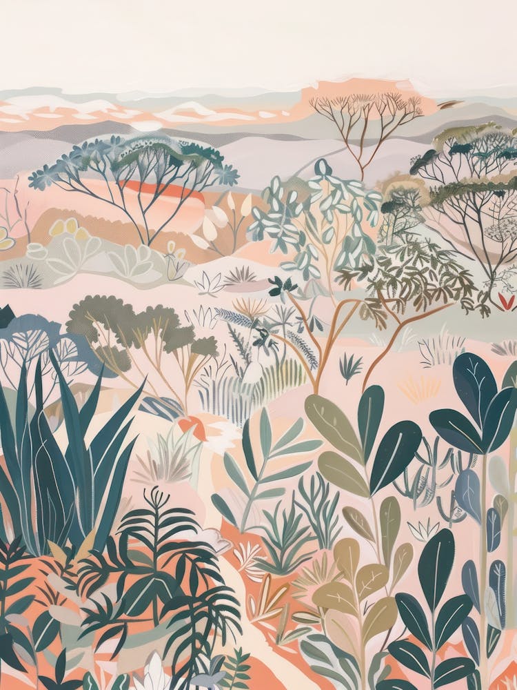 Tigers Pastels Jungle Illustration 1