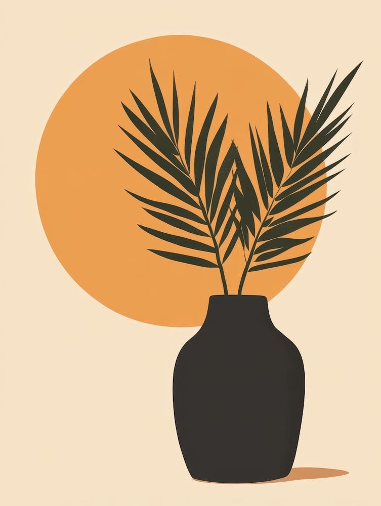 Palm Tree In A Vase
