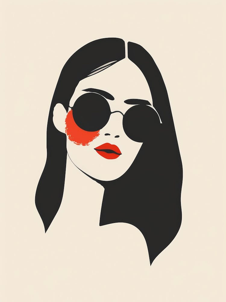 Illustration Of A Woman In Sunglasses 4